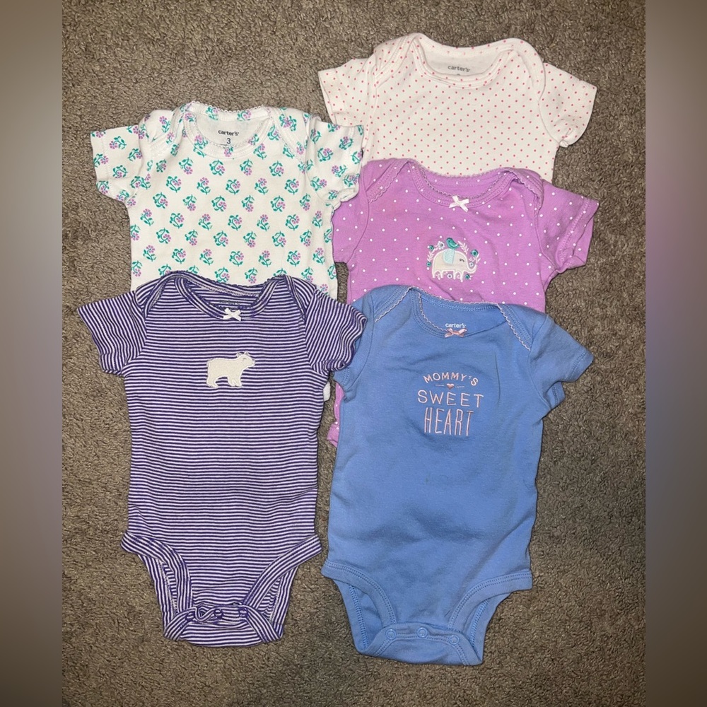 Carters onesies - bundle of five